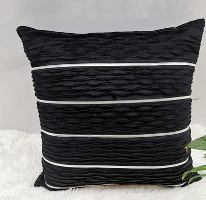 Simple Luxury Striped Velvet Pillow Cover