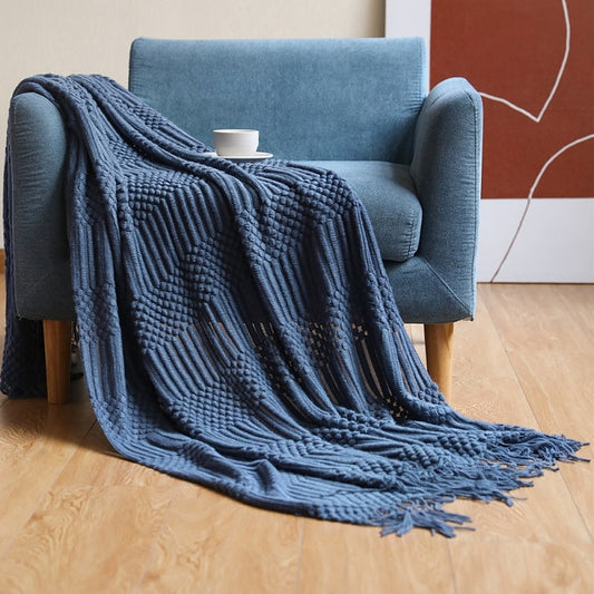 Cozy Lightweight Soft Knitted Throw Blanket