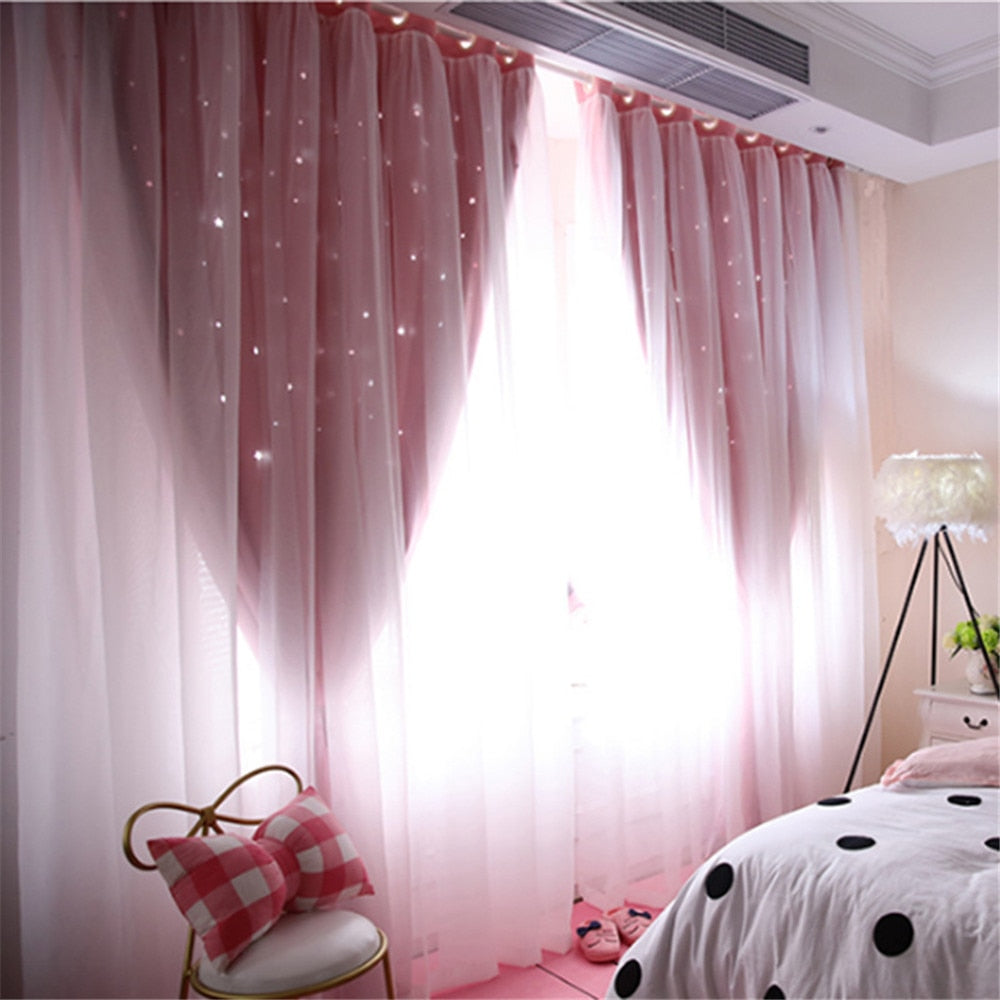 Double Layer Stars Curtain