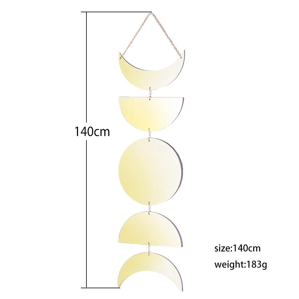Gold Moon Phase Wall Mirror