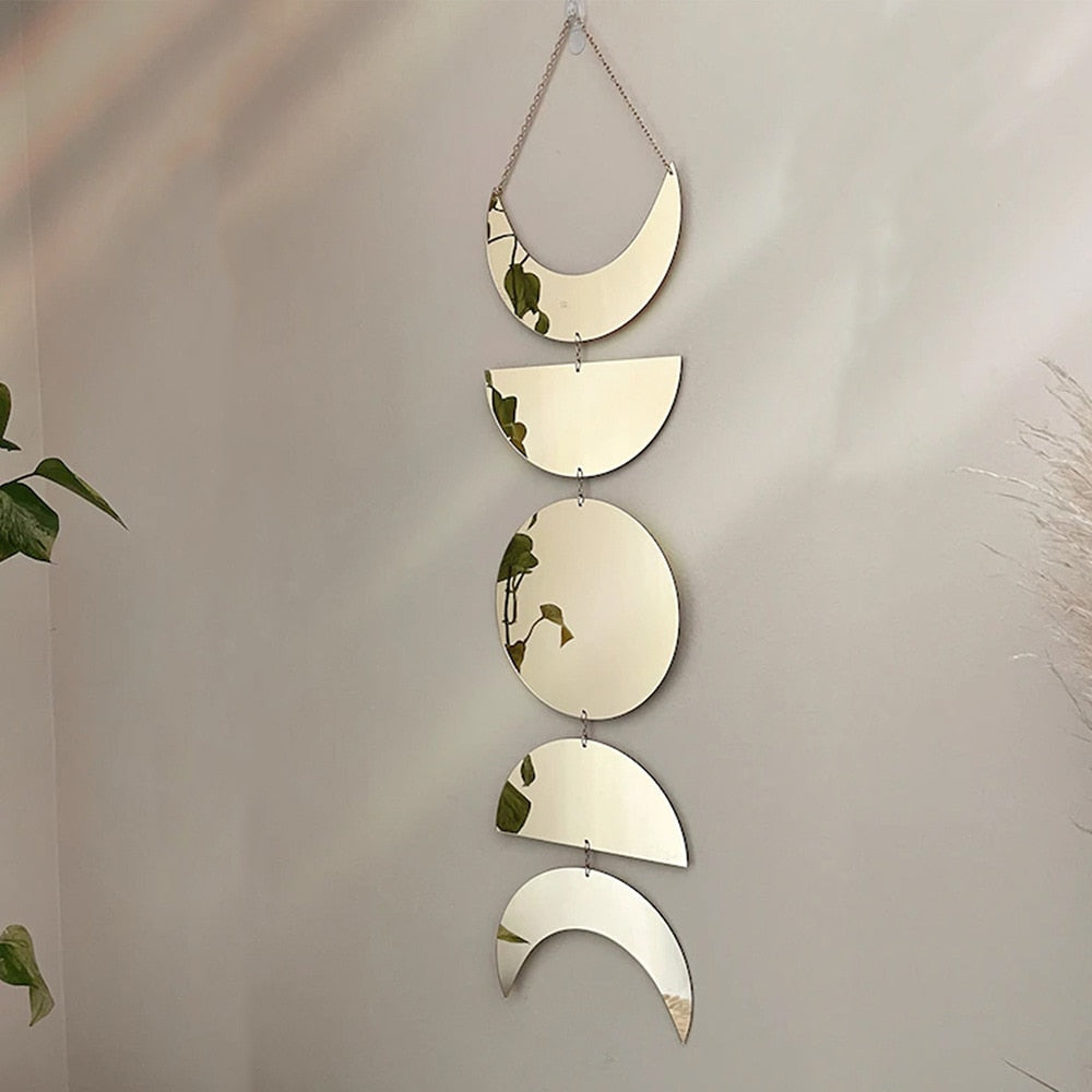 Gold Moon Phase Wall Mirror