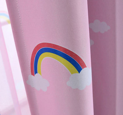 Cute Rainbow Print Curtains