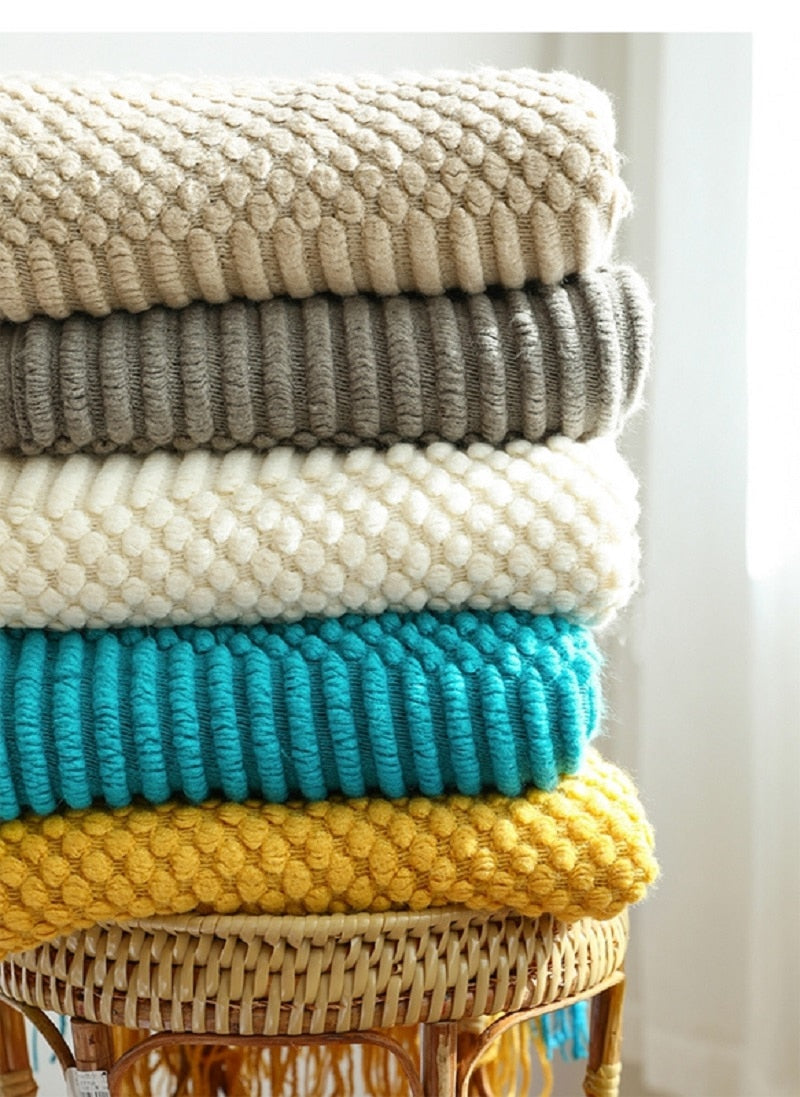 Cozy Lightweight Soft Knitted Throw Blanket