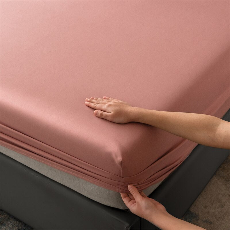 1Pc Waterproof Fitted Bed Sheet on Elatic Band