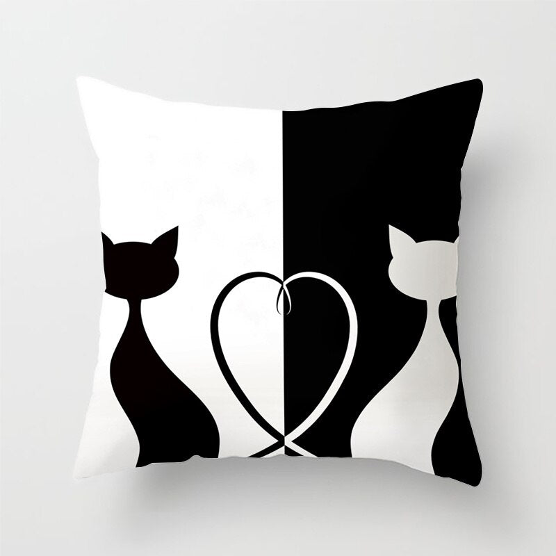 45*45 Black Cat Pillowcase Cushion Cover