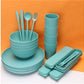 Candy Colored Wheat Straw Dinnerware Plate Set